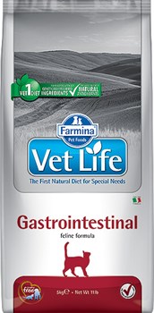 Vet Life Cat Gastrointestinal с курицей диетический сухой корм для кошек при заболеваниях желудочно-кишечного тракта 5 кг - фото 10171