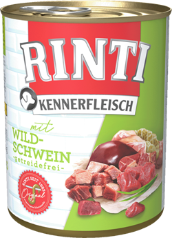 Rinti Kennerfleisch влажный корм для собак Дикий кабан , 400 гр - фото 10190
