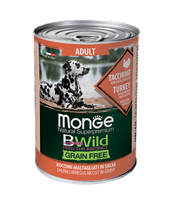 Monge Dog BWild влажный корм для собак из индейки с тыквой и кабачками , 400 г - фото 10224