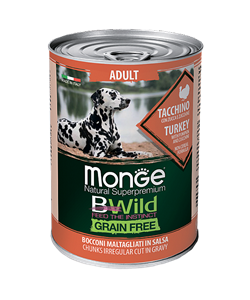 Monge Dog BWild влажный корм для собак из индейки с тыквой и кабачками , 400 г MZB70012645 - фото 10224
