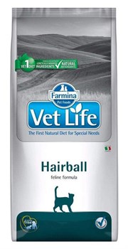Vet Life Cat Hairball с курицей диетический сухой корм для кошек способствующий выведению комочков шерсти из кишечника  10 кг - фото 10243