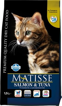 Farmina Matisse Salmon & Tuna сухой корм  для взрослых кошек лосось и тунец 1,5 кг - фото 10392