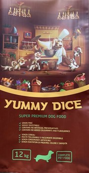 "Yummy Dice" Корм сухой для собак Белая рыба и Говядина  12кг - фото 10459