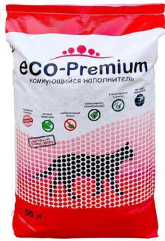 ECO-Premium GREEN Наполнитель Комкующийся 55 л - фото 10560
