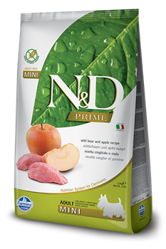 N&D Prime WILD BOAR & APPLE ADULT MINI Н&Д Беззерновой сухой корм для взрослых собак мелких пород с кабаном и яблоком 2,5 кг - фото 10566