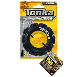 Игрушка для собак TONKA Шина , цвет желтый/черный 8,9 см - фото 10601