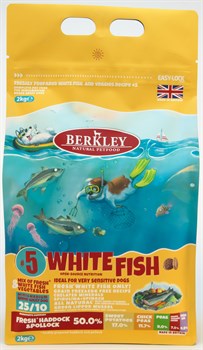 BERKLEY №5 Свежая белая рыба с овощами сухой корм для взрослых собак мелких и средних пород 2 кг - фото 11102