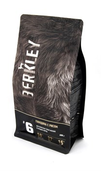 BERKLEY №6 Говядина с рисом сухой корм для взрослых собак мелких и средних пород 600 г - фото 11328