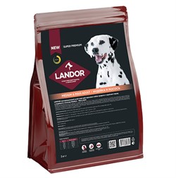 LANDOR MEDIUM & MAXI ADULT Индейка и лосось сухой корм для взрослых собак cредних и крупных пород 3 кг - фото 11517