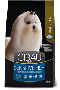 Cibau Sensitive Fish Корм с рыбой для взрослых собак мелких пород с чувствительной кожей 2,5 кг - фото 11569