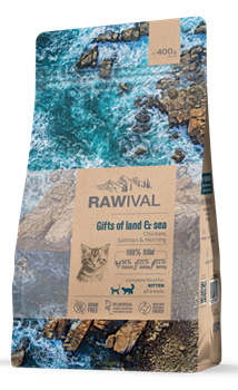 42005 RAWIVAL Gifts of Land & Sea курица и рыба для котят, 0,4 кг - фото 11779
