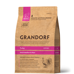 GRANDORF DOG Turkey MED&MAXI (индейка для собак средних и крупных пород) 3 кг. - фото 11829