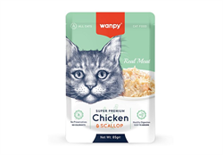 Wanpy Cat Пауч для кошек из курицы и гребешка 85 г  ZB871040 - фото 12511