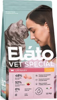 Elato Holistic Vet Special Urynary полнорац. сухой диетич. корм для котов и кошек с курицей 1.5 кг ZB103749 - фото 12520