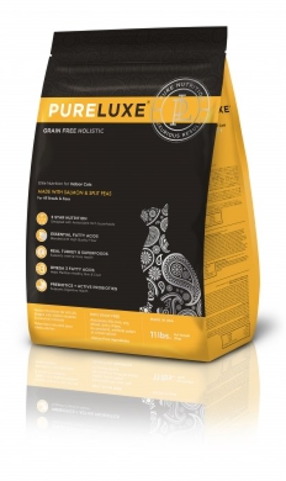 PureLuxe для домашних кошек с лососем и горошком, 400гр MZB940118 - фото 12650