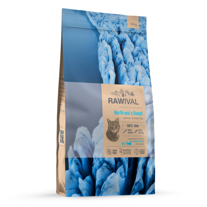 RAWIVAL North Sea’s Finest лосось и сельдь для взрослых кошек, 5 кг MZB424152 - фото 12847