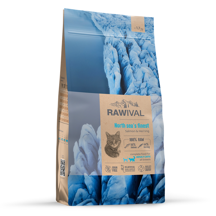RAWIVAL North Sea’s Finest лосось и сельдь для взрослых кошек, 1.7 кг MZB424053 - фото 12853