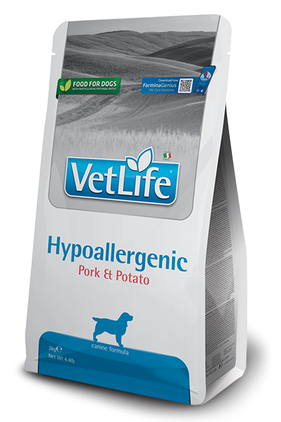 Вет Лайф гипоаллергенный со свининой и картофелем VET LIFE NATURAL DIET DOG HYPOALLERGENIC PORK & POTATO, 12 кг MZB040961 - фото 13519