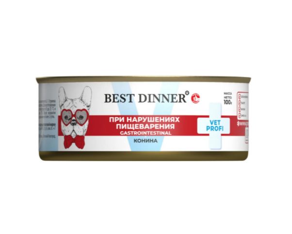 Best Dinner Exclusive Vet Profi Gastrointestinal для собак при заболеваниях пищеварительной системы Конина, 100 гр MZB264690 - фото 13633