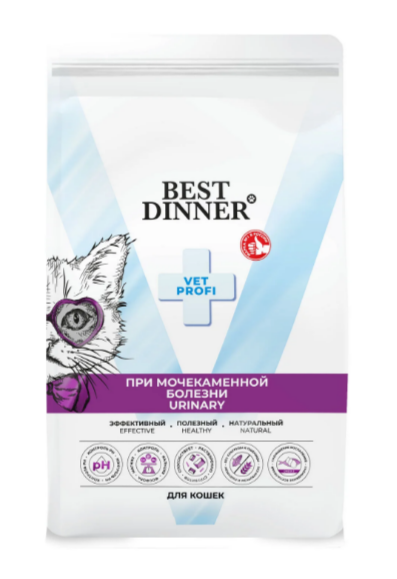 Best Dinner Vet Profi Urinary сухой корм для кошек для поддержания здоровья мочевыводящих путей, 400 гр MZB406296 - фото 13705