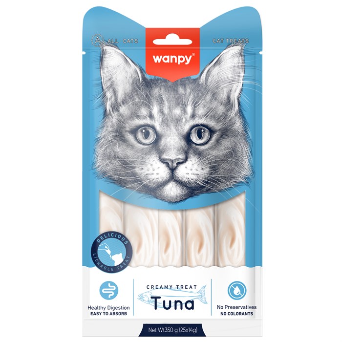 Wanpy Cat Лакомство для кошек "нежное пюре" из тунца, 350 гр MZB871422 - фото 14057
