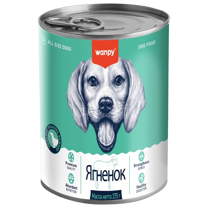 Wanpy Dog Консервы для собак из ягненка, 375 гр MZB852018 - фото 14115