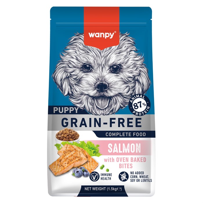 Сухой корм Wanpy Dog беззерновой с лососем для щенков, 1.5 кг MZB823162 - фото 14125