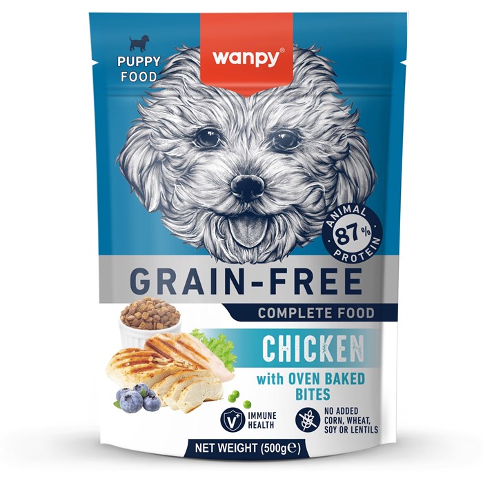Сухой корм Wanpy Dog беззерновой с курицей для щенков, 500 гр MZB823087 - фото 14140