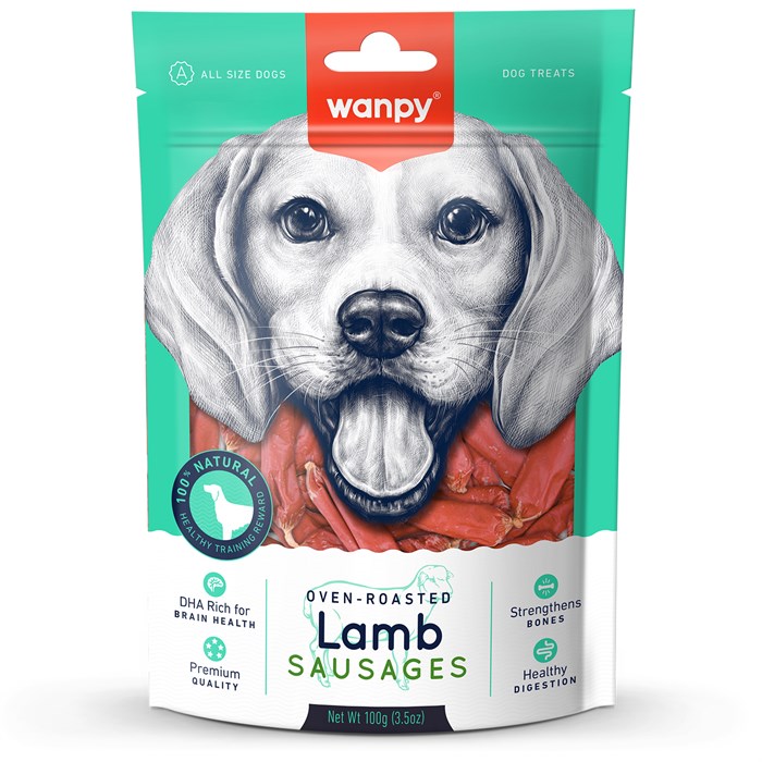 Wanpy Dog сосиски из мяса ягненка, 100 гр MZB840039 - фото 14165