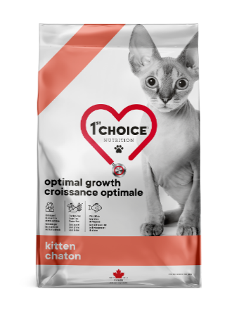1st CHOICE Optimal Growth корм для котят Оптимальный рост, треска и лосось, 340 гр MZB100359 - фото 14326