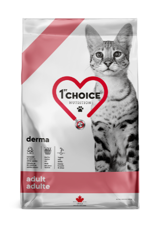 1st CHOICE DERMA корм для кошек с гиперчувствительной кожей лосось, 340 гр MZB100366 - фото 14332