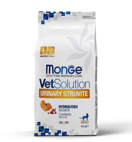 Monge VetSolution Cat Urinary Struvite Уринари Струвит при заболеваниях мочеполовой системы и струвитном течении МКБ, 1.5 кг MZB081580 - фото 14389