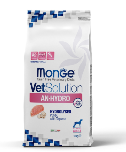 Monge VetSolution Dog An-Hydro ан-гидро для собак при пищевой непереносимости, 2 кг MZB081344 - фото 14435