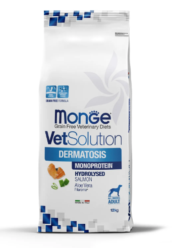 Диетический корм Monge VetSolution Dog Dermatosis Дерматозис для собак при заболеваниях кожи, 12 кг MZB081016 - фото 14457