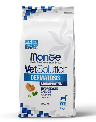 Диетический корм Monge VetSolution Dog Dermatosis Дерматозис для собак при заболеваниях кожи, 2 кг MZB081009 - фото 14461