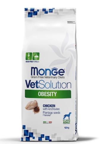 Диетический корм Monge VetSolution Dog Obesity Обесити диета для собак при избыточном весе, 12 кг MZB081245 - фото 14465