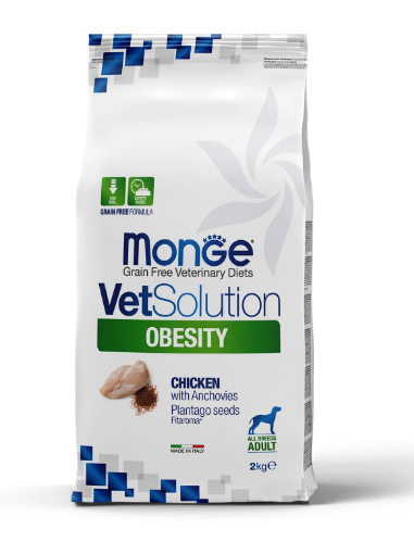 Диетический корм Monge VetSolution Dog Obesity Обесити диета для собак при избыточном весе, 2 кг MZB081238 - фото 14469