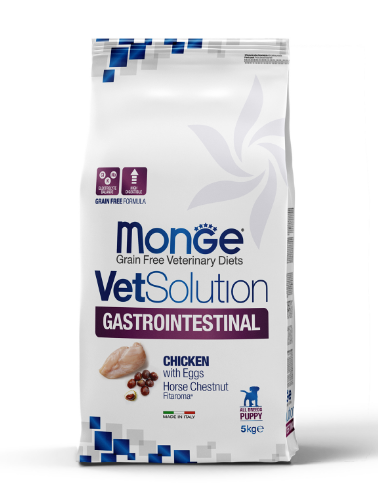 Диетический корм Monge VetSolution Dog Gastrointestinal Гастроинтестинал для щенков при заболеваниях ЖКТ, 5 кг MZB081108 - фото 14486