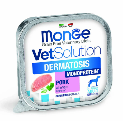Диетический корм Monge VetSolution Dog Dermatosis Дерматозис для собак при заболеваниях кожи, 150 гр MZB014502 - фото 14510