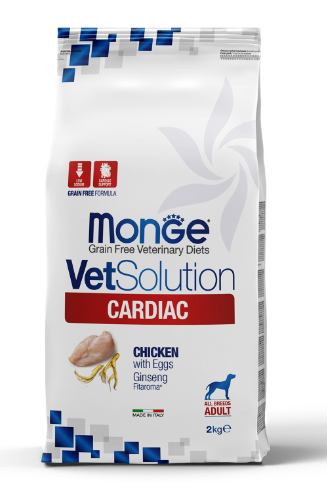 Диетический корм Monge VetSolution Dog Cardiac Кардиак для собак при заболеваниях сердца, 2 кг MZB081207 - фото 14514