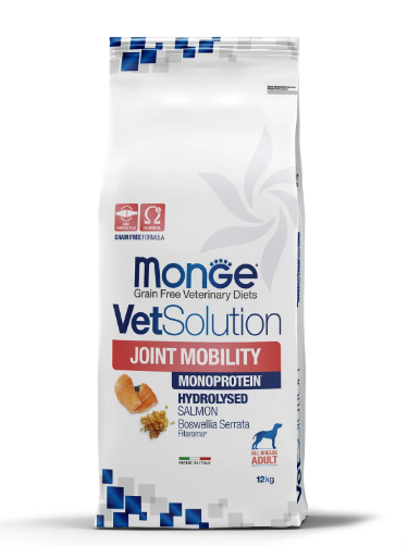Диетический корм Monge VetSolution Dog Joint Mobility Джоинт Мобилити для собак и щенков при заболеваниях суставов, 12 кг MZB081313 - фото 14526