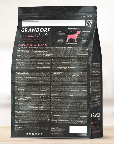 GRANDORF Fresh Dog Adult MED&MAXI Salmon&Sweet Potato Свежее филе лосося с бататом для собак средних и крупных пород, 1 кг MZB852918 - фото 14868