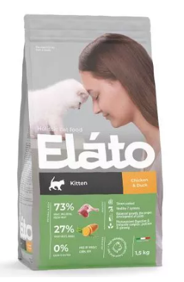 Elato Holistic корм для котят с курицей и уткой, 1,5 кг MZB100908 - фото 15606