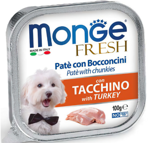 Monge Dog Fresh консервы для собак индейка, 100 гр MZB013024 - фото 15910
