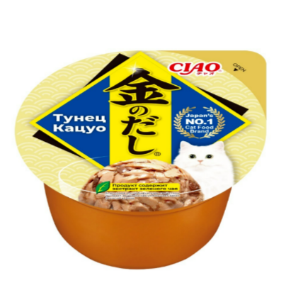 INABA CIAO Kinnodashi cup Тунец Кацуо Дополнительный рацион для кошек, 70 гр MZB947711 - фото 16360