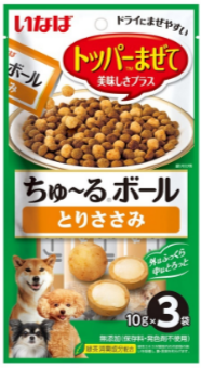 INABA Churu Ball лакомство-топпинг для собак шарики с кремовой начинкой Куриное филе, 10 гр*3 шт MZB147647 - фото 16393