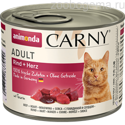 Animonda CARNY Adult с говядиной и сердцем д/кошек - фото 4694