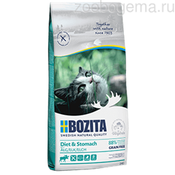 BOZITA Feline Funktion Sensitive Diet & Stomach, сухое питание для взрослых и молодых кошек, с чувствительным пищеварением, для кошек с избыточным весом и низким уровнем активности, 400гр - фото 4773