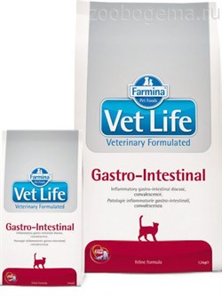Vet Life Cat Gastrointestinal с курицей диетический сухой корм для кошек при заболеваниях желудочно-кишечного тракта 400 гр - фото 4816
