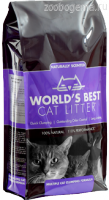 World's Best комкующийся 3,18 кг (кукурузный) ароматизированный наполнитель для кошачьих туалетов, мультиформула (лаванда) WBCL Multiple Cat Clumping Formula - фото 4886